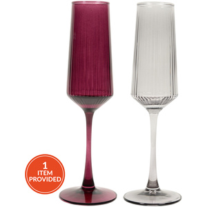 Midnight Ribbed Champagne Glass