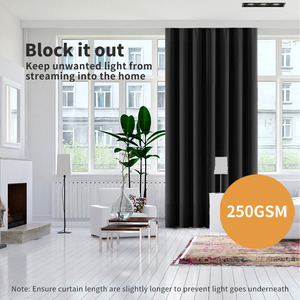 Black / 183cm / 167cm 2 Pack Triple Layer Eyelet Blackout Curtain shot 20981644