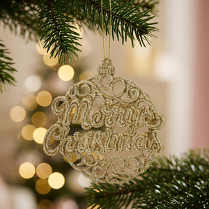 Glitter Merry Christmas Hanging Decoration