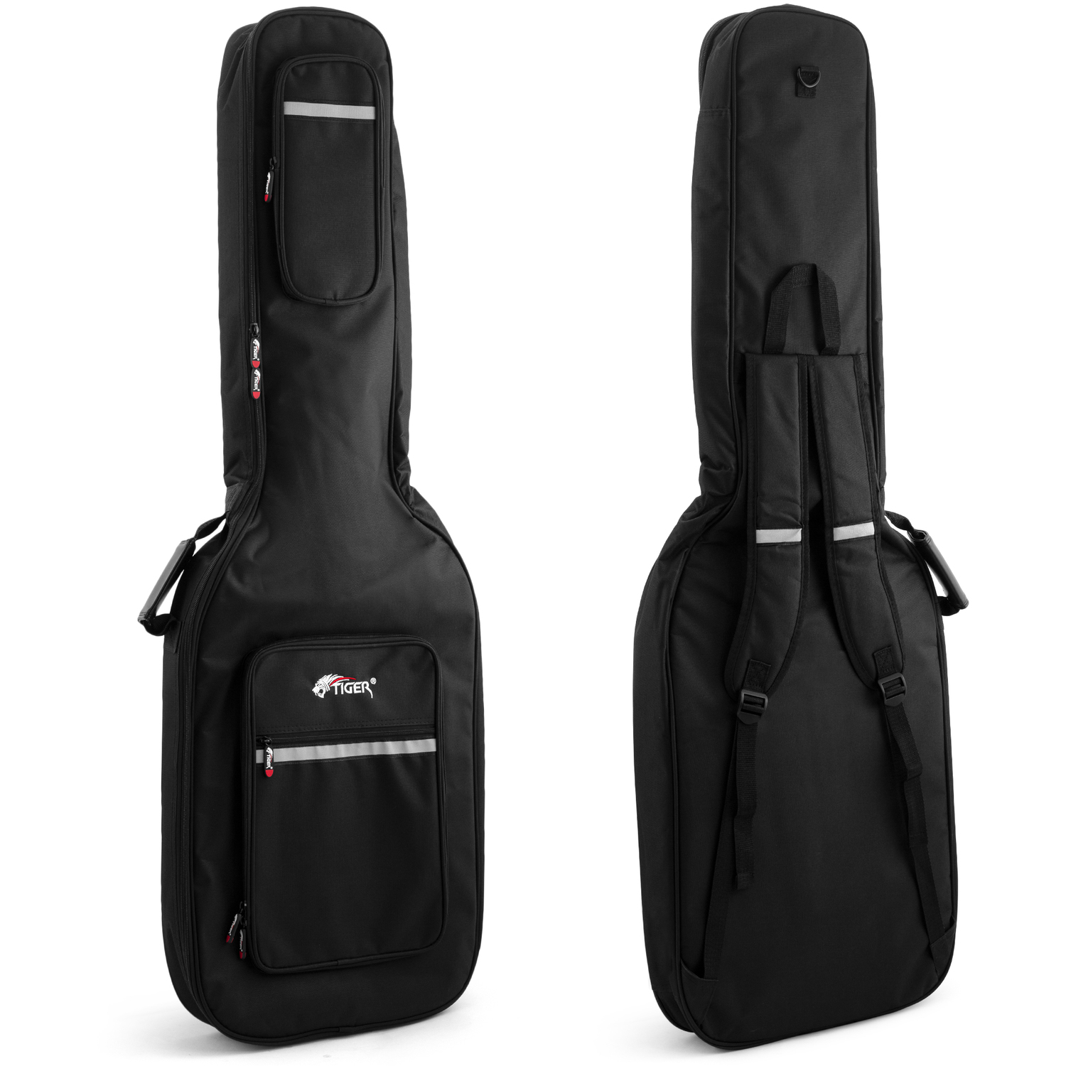 Tiger Music Bass Guitar Padded Gig Bag - Twin Straps - Neutral
