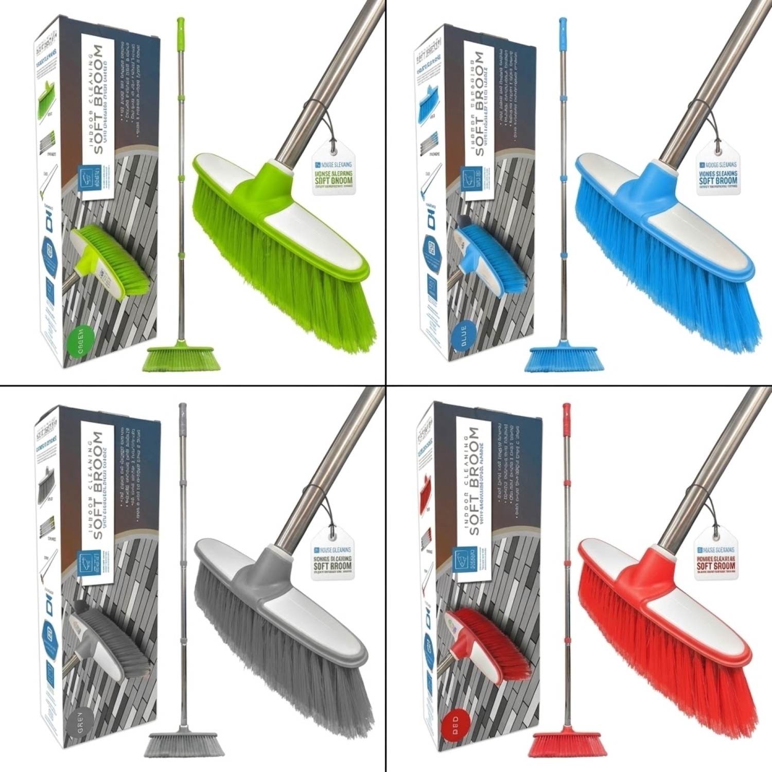 Adjustable Push Brooms with Replaceable Head - Image 5