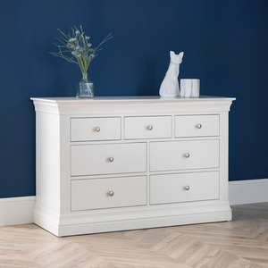 Clermont 7 Drawer Chest - Surf White