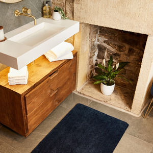 SOLEMATE Eco Navy Blue Bath Mat