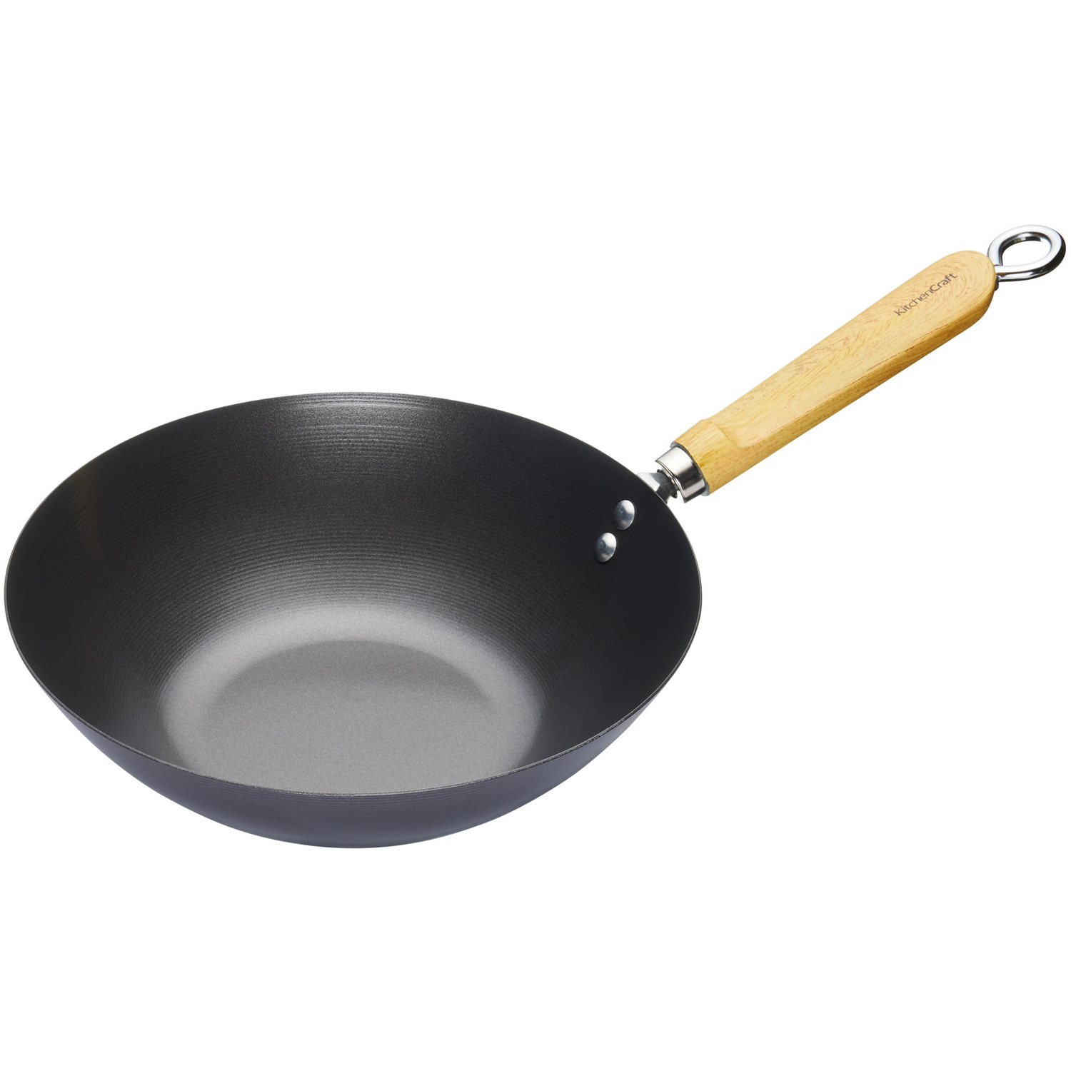 KitchenCraft Wok 25cm - Black