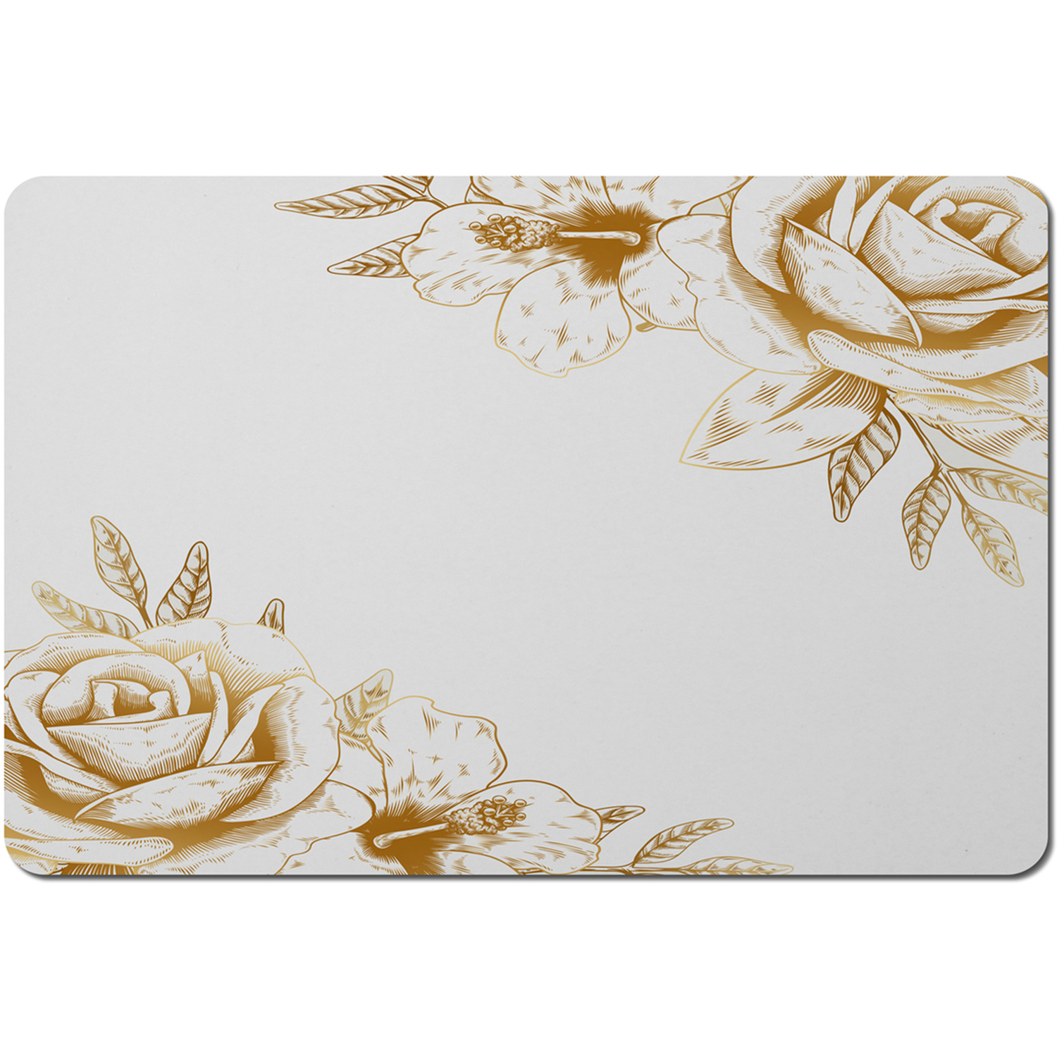 Gold Rose Placemat - Gold