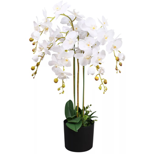 Artificial Deluxe Bush Orchid White