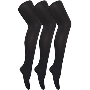3 Pair Coloured Opaque 80 Denier Plain Block Colour Tights