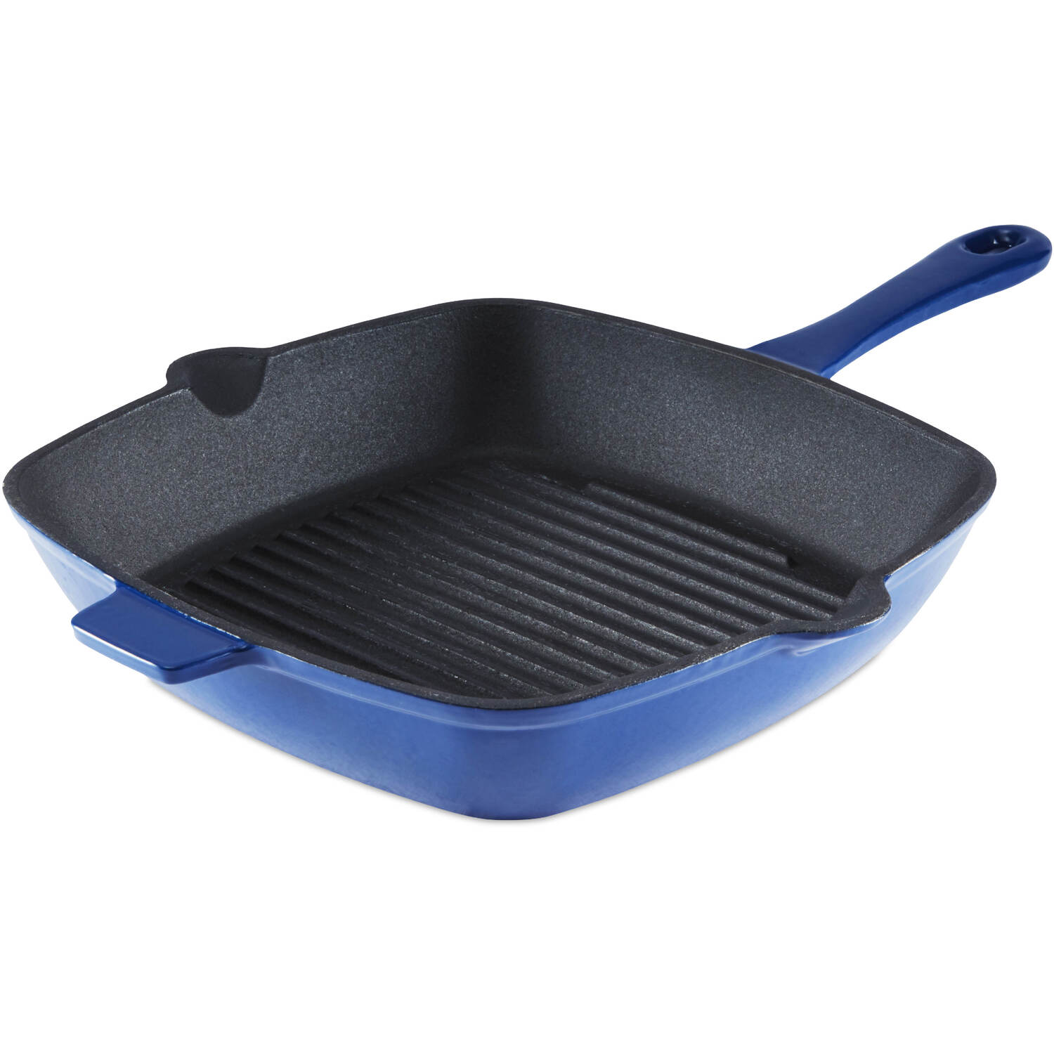 Image of Cast Iron Grill Pan - Limoges Blue