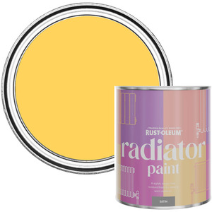 Rust-Oleum Radiator Paint in Satin Finish - Lemon Jelly 750ml