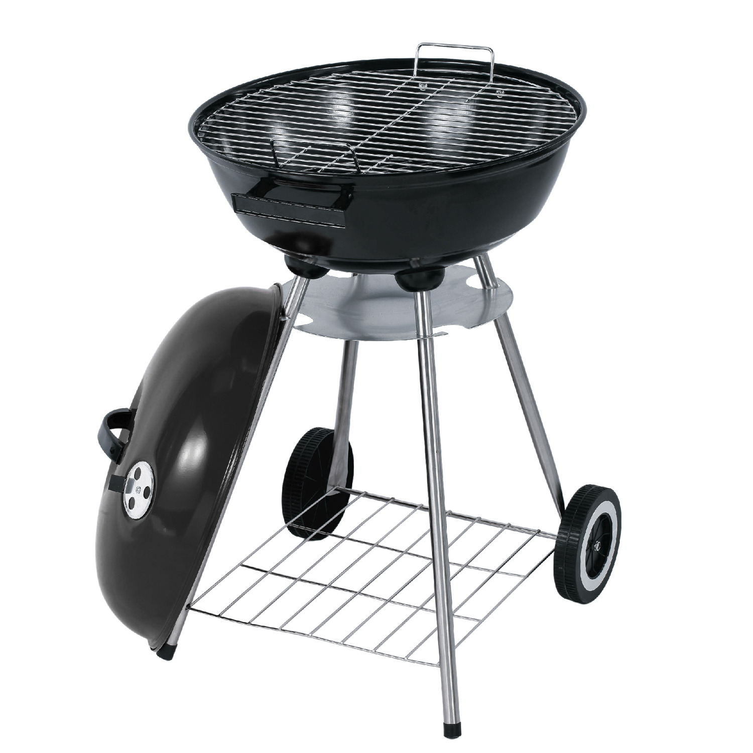18 Kettle Charcoal Bbq Grill - Black