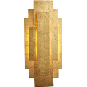 Forle 2 Light Wall Lamp Antique Gold Leaf