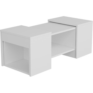 Sartos Nesting Coffee Table with Storage Shelves, Set of 3