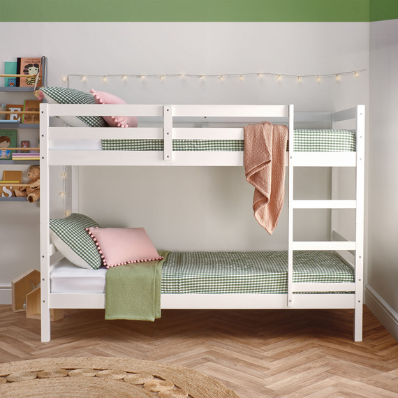 Wooden Bunk Bed Single Splittable Twin Sleeper 