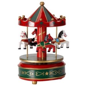 Wind Up Musical Carousel Indoor Christmas Decoration