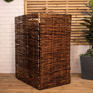 Single Garden Patio Willow Wheelie Bin Screen Hideaway