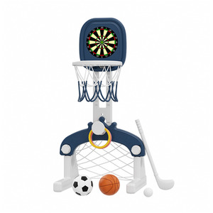 5-in-1 Kids Basketball Hoop with Basketball Football Playset