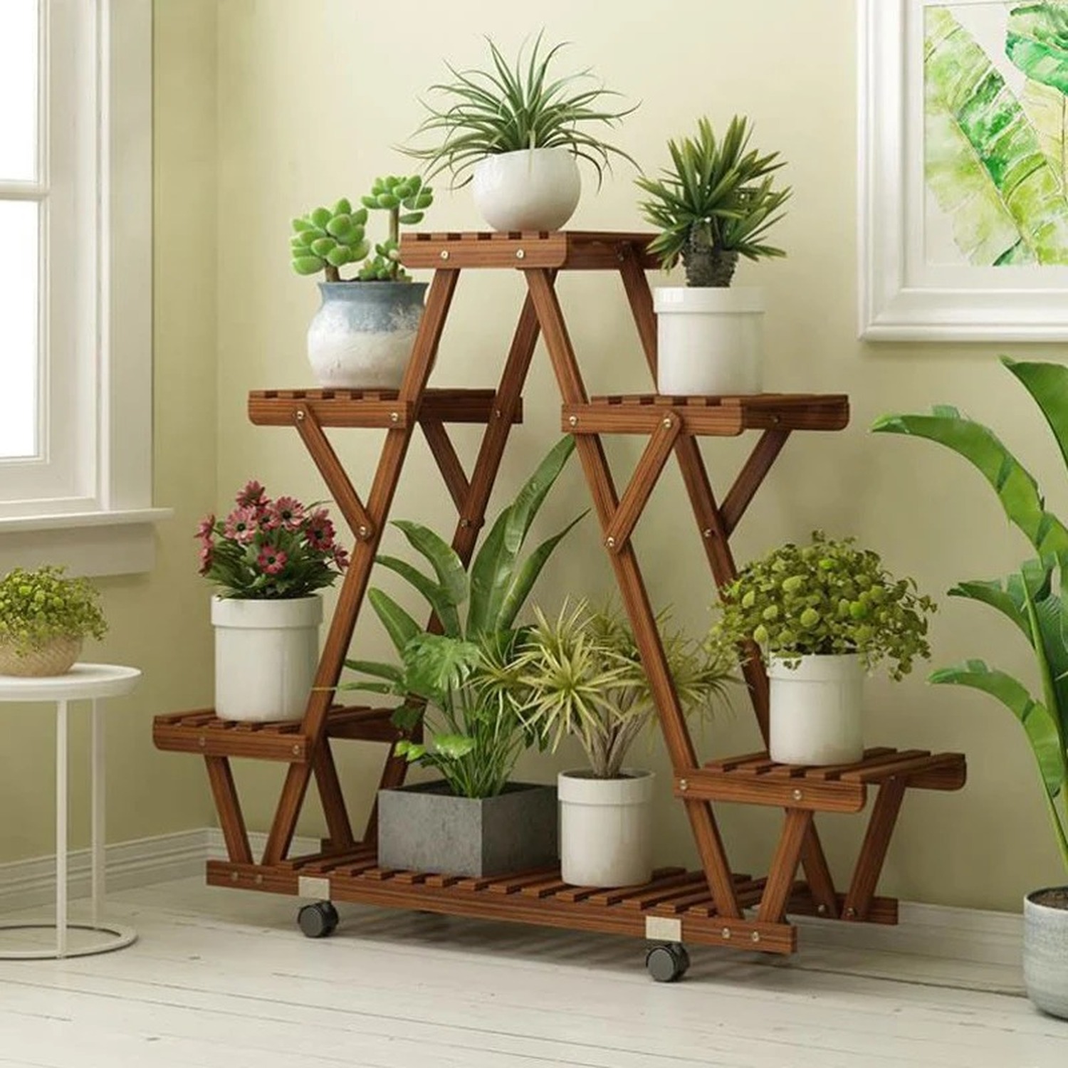 6 Tier Plant Stand - Dark Oak