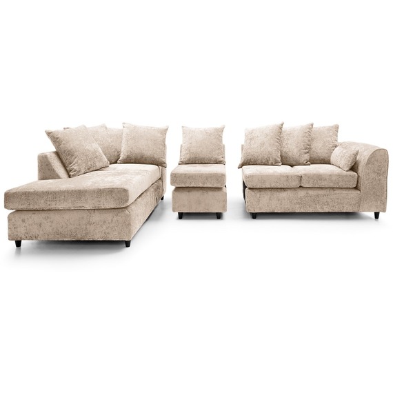 Harriet Crushed Chenille Large Left Facing Corner Sofa