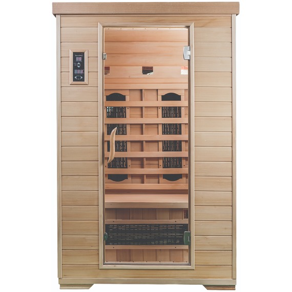 2 Person Indoor Classic Hemlock FAR Infrared Sauna EMR Neutral