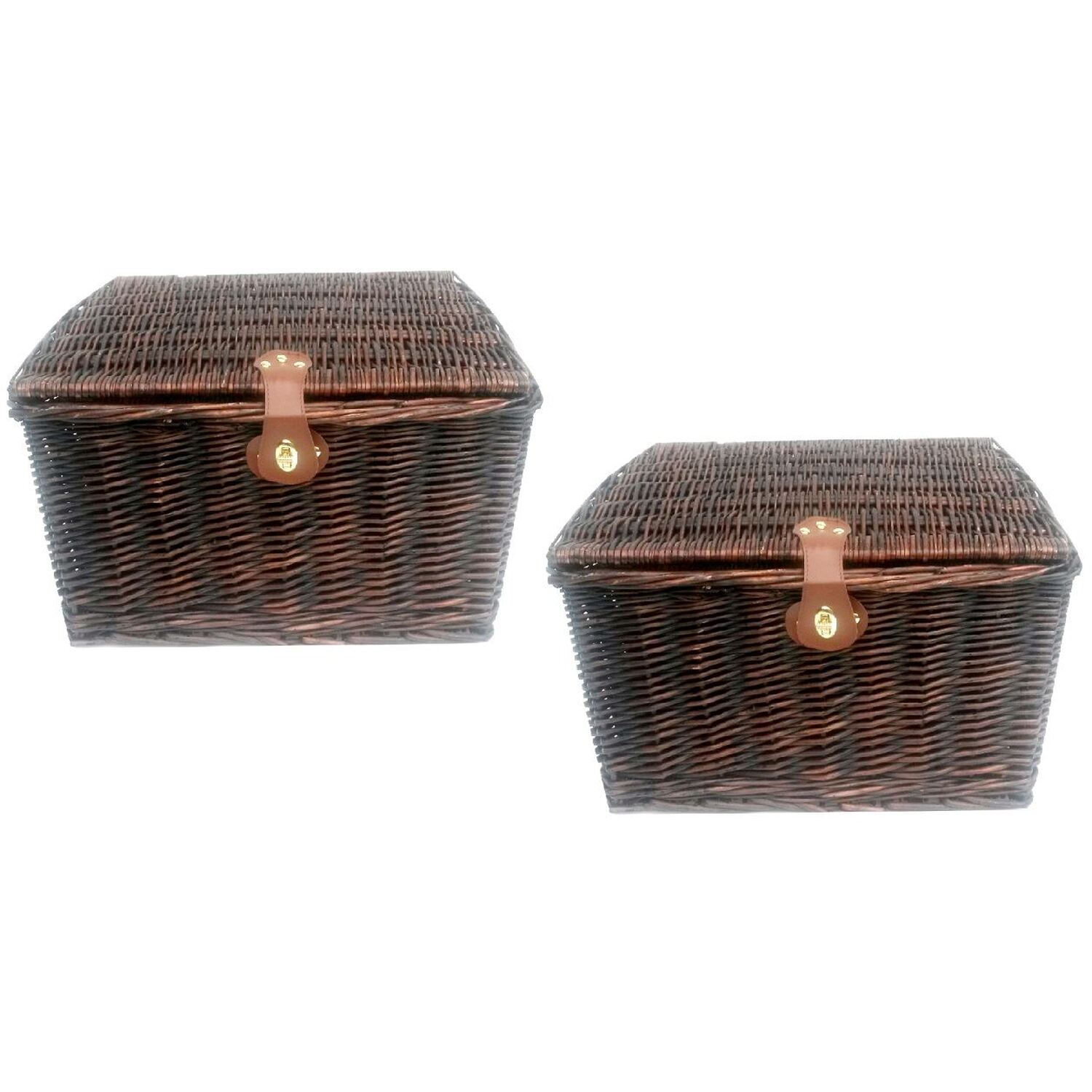 Image of Picnic Hamper Lidded Basket with Latch&hellip;