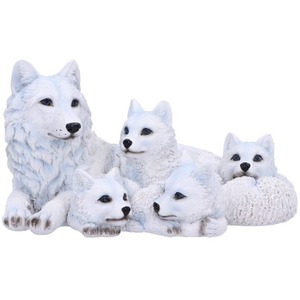 Pups Protection Mother Wolf and Cubs Figurine