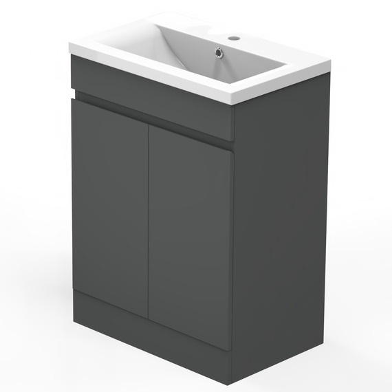 Bathroom Vanity Unit with Basin Cabinet Matt Grey 600mm