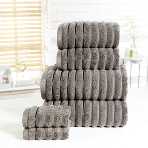 Ribbed 6 Piece Cotton 600 gsm Super Soft Highly Absorbant Towel Bales
