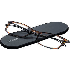 Tortoise / 0.0113kg Brooklyn Ultra-Thin Reading Glasses with Rectangular Frames shot 6083729