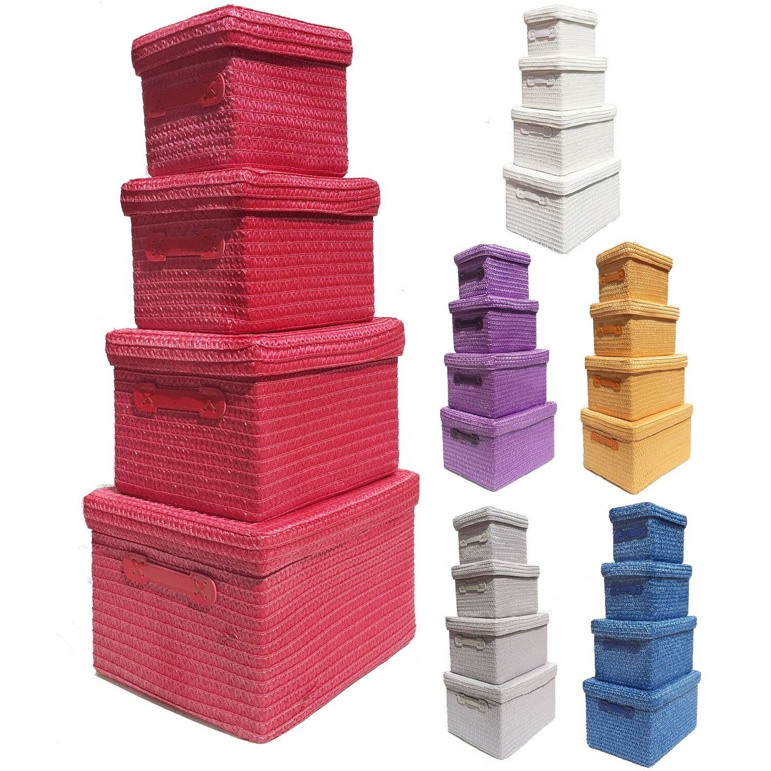 Image of Storage Baskets with Handle And Lid&hellip;