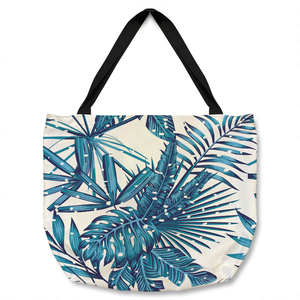 Snow Tropical Leaves Tote bag