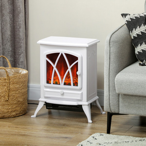HOMCOM Electric Stove Heater with Realistic Flame Effect