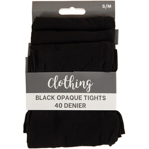 Pack of 3 Black Opaque Tights