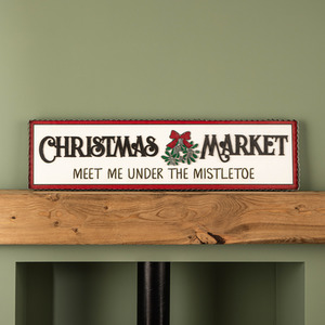 Wooden Christmas Market Hanging Sign