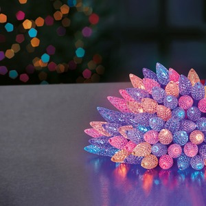 Pine Cone String Lights 150 Rainbow Coloured LEDs Multi Action 7.5M