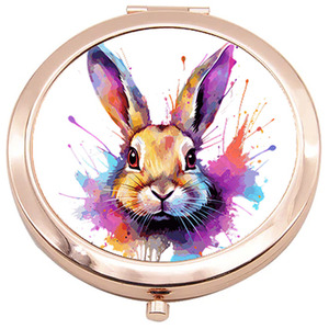 Bunny Rose Gold Compact Mirror