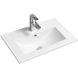Ceramic Thin-Edge Inset Basin with Deep Scoop