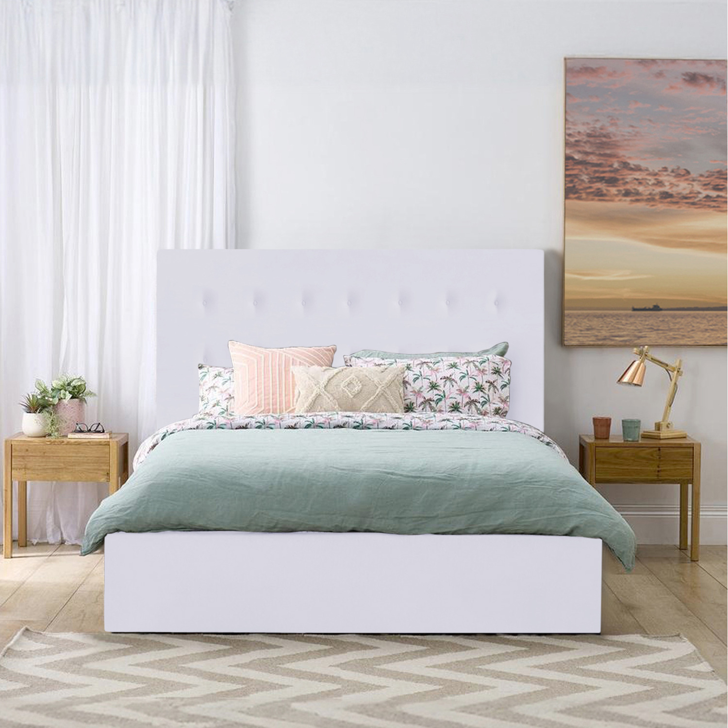 Serena Storage Bed - White Single