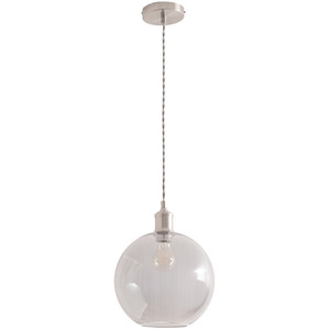 Bellamy Smoked Glass Globe Single Ceiling Pendant Light
