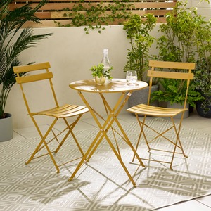 Mustard Cabo Outdoor Garden Patio 2 Seat Bistro Set shot 7839230