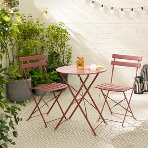 Pink Cabo Outdoor Garden Patio 2 Seat Bistro Set shot 7839260