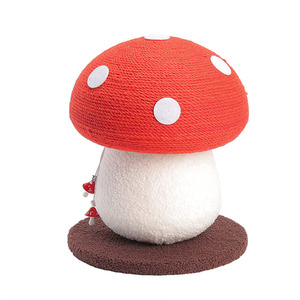 Kidkid Cat Scratching Post Sisal Mushroom with Plush Base
