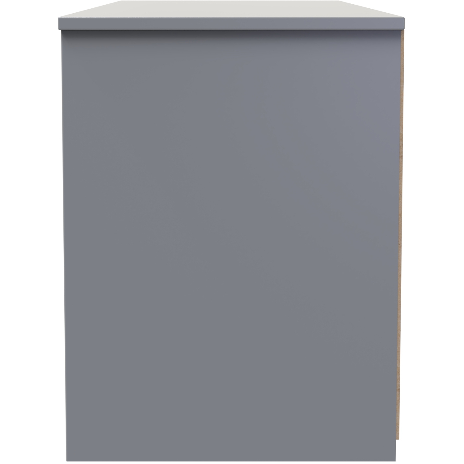 New York C Ready Assembled 4 Drawer Bed Box - White Matt Dusk Grey