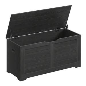 Black VASAGLE Chest, Bench, Blanket Box with 2 Safety Hinges, Shoe Bench shot 9084876