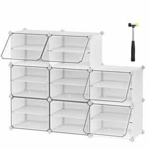 Modular 8 Compartment Shoe Storage Cabinet