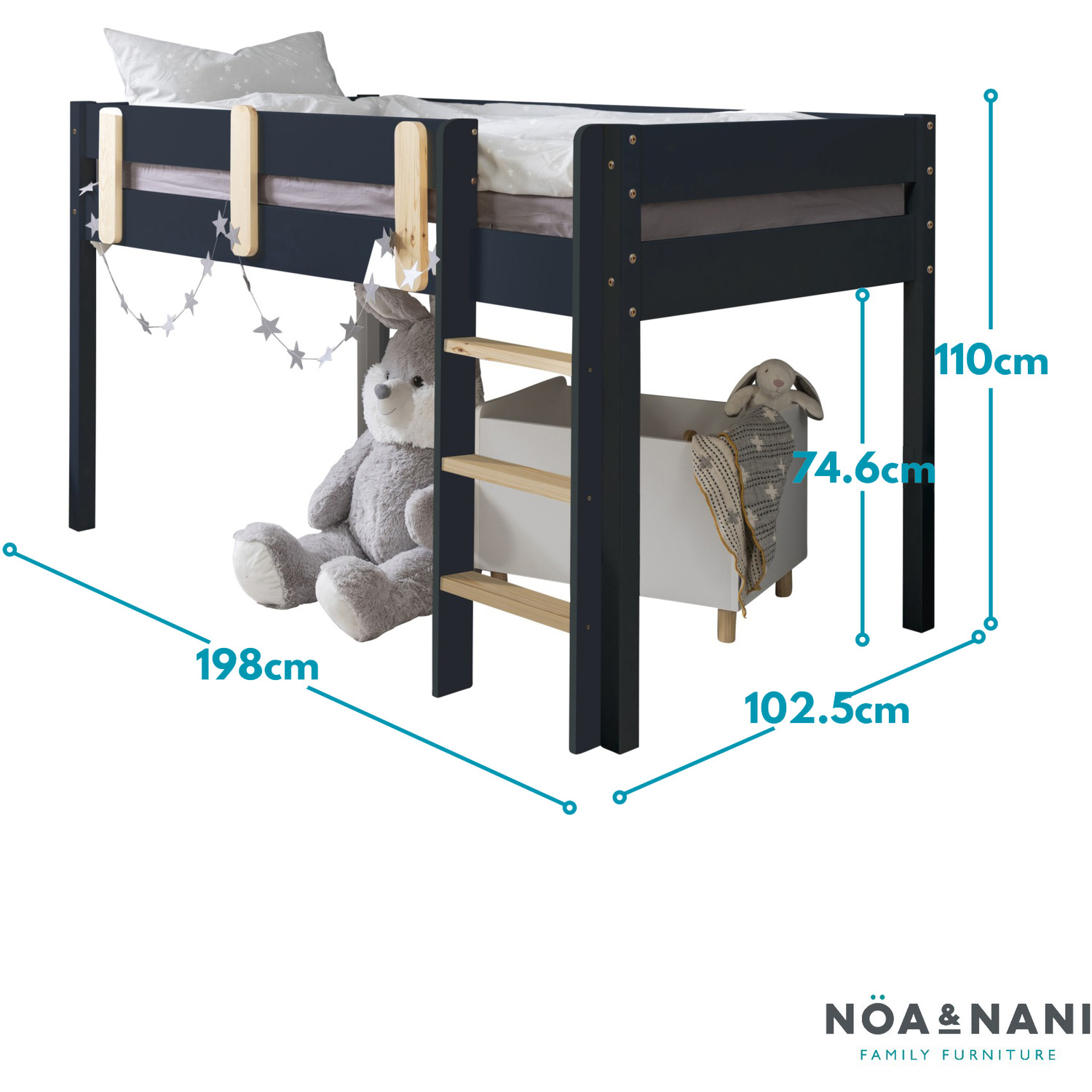 Una Cabin Bed - Anthracite