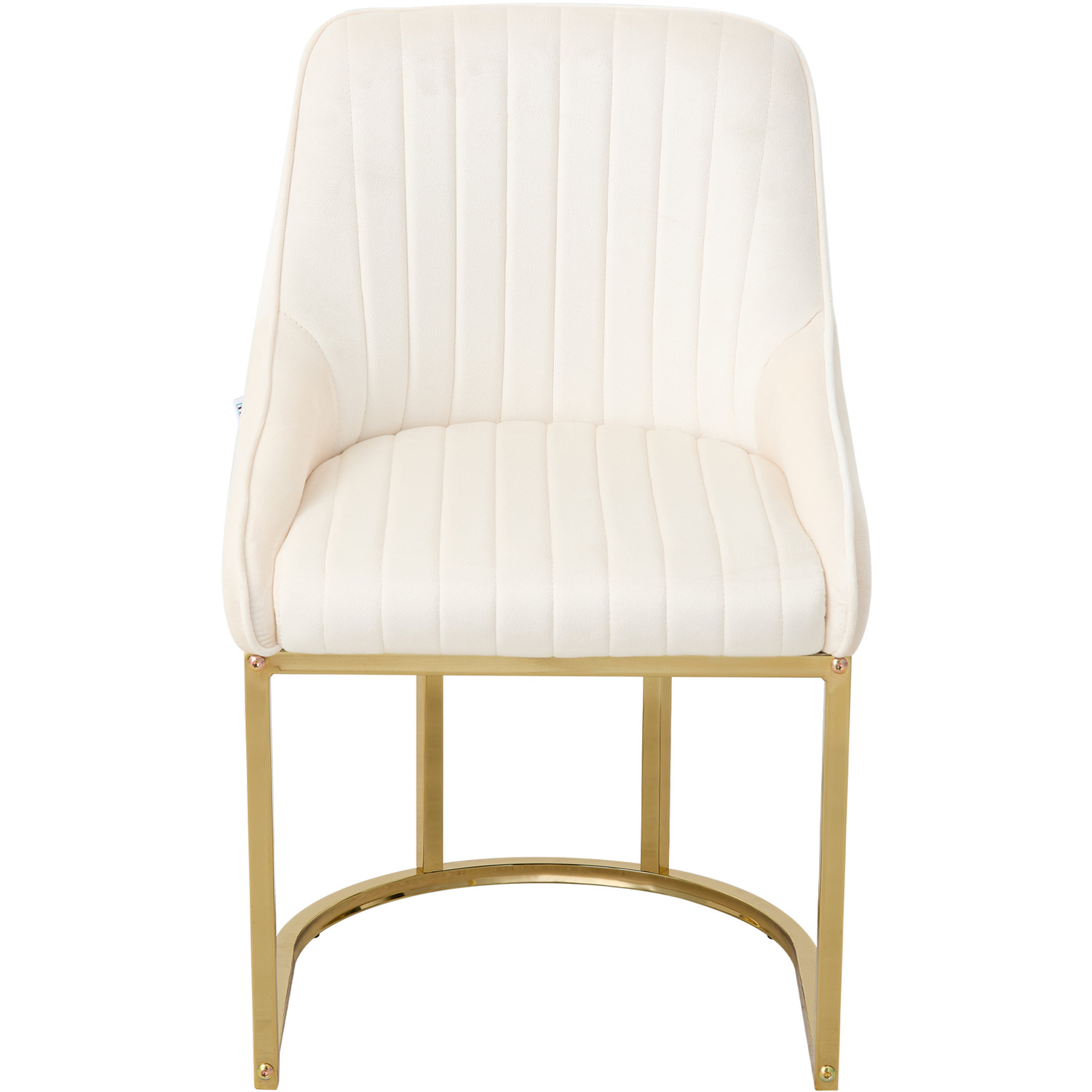 Livingandhome Set Of 2 Upholstered Dining Chairs - White