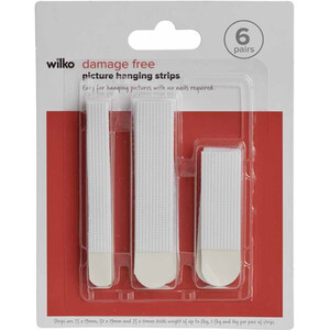 Pack of 6 Damage Free Hanging Strips