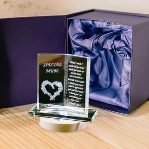 LED Glass Mum Plaque Ornament