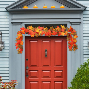 2m Halloween Maple Leaf Garland with Lights