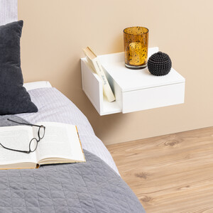 Ashlan Square Wall Mounted Bedside Table